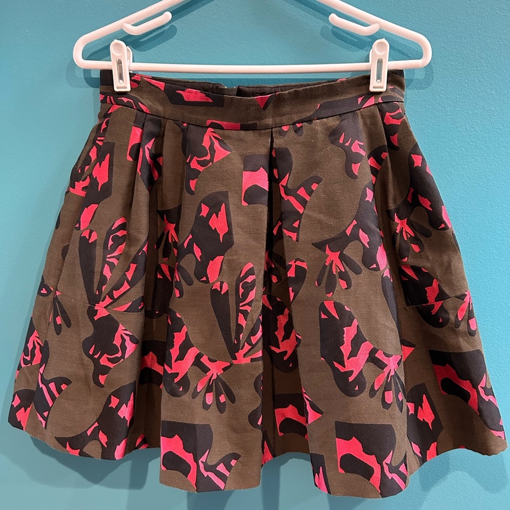 Pop Art Funky Pink and Brown Women's Skirt